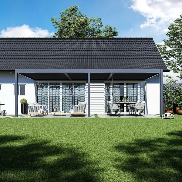 Bioklimatická pergola INTRO DUO 8x4 m k stene Rojaplast