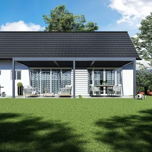 Bioklimatická pergola INTRO DUO 8x4 m k stene Rojaplast