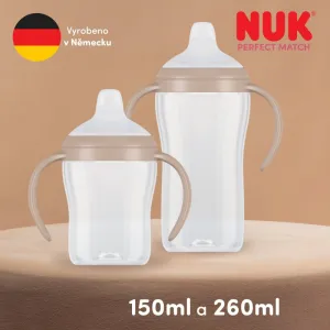 NUK Perfect Match Hippo fľaštička na učenie s kontrolou teploty 6m+ 150 ml