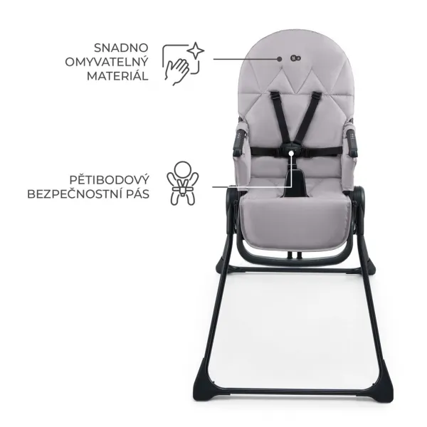 Jedálenská stolička Kinderkraft Binci Farba: Light grey