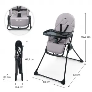 Jedálenská stolička Kinderkraft Binci Farba: Light grey
