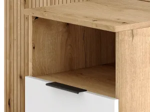 KONDELA Nodri predsieň dub evoke / biela