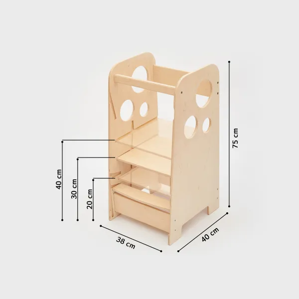 Montessori učiaca veža 3v1 75 cm