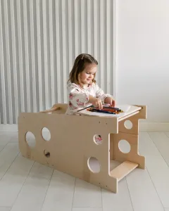 Montessori učiaca veža 3v1 XL 89 cm