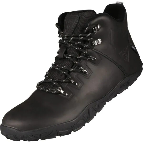 KILPI BARE LEATHER HIGH U Unisex vysoká outdoorová barefoot obuv, čierna, veľkosť