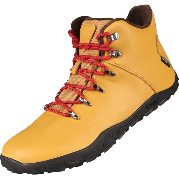 KILPI BARE LEATHER HIGH U Unisex vysoká outdoorová barefoot obuv, béžová, veľkosť