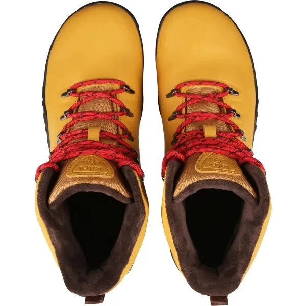 KILPI BARE LEATHER HIGH U Unisex vysoká outdoorová barefoot obuv, béžová, veľkosť