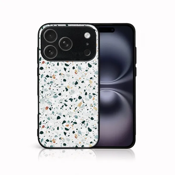 MY ART Ochranný kryt pre Apple iPhone 17 Pro Max GREY TERRAZZO (163)