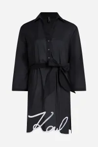 Plážové Oblečenie Karl Lagerfeld Karl Dna Signature Beach Dress Black