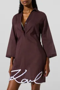 Plážové Oblečenie Karl Lagerfeld Karl Dna Signature Beach Dress Fudge