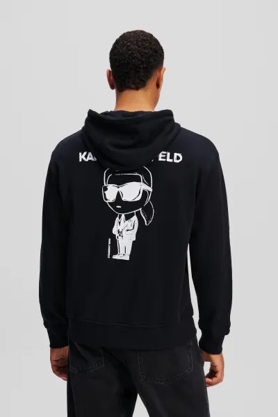 Mikina Karl Lagerfeld Big Ikon Hoodie Black