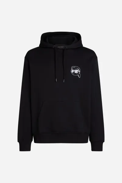 Mikina Karl Lagerfeld Big Ikon Hoodie Black