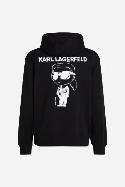 Mikina Karl Lagerfeld Big Ikon Hoodie Black