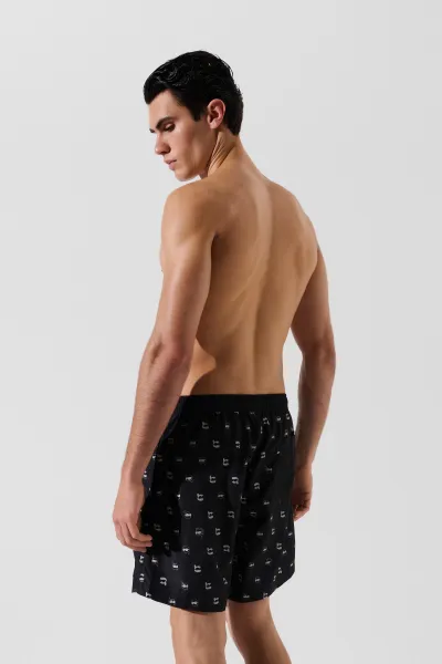 Plavky Karl Lagerfeld Ikon Dot Aop Med Boardshort Aop Karl Dot Black