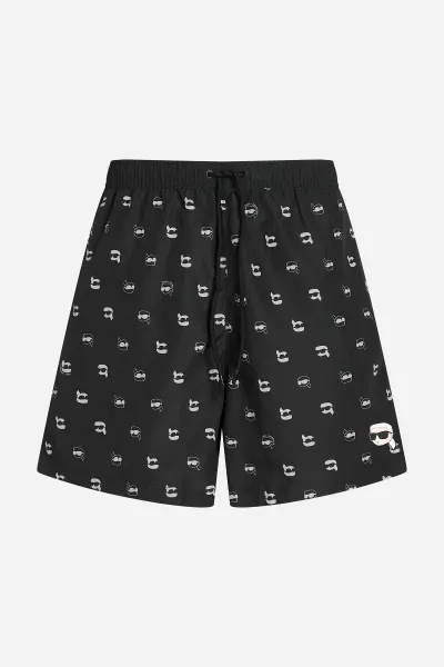 Plavky Karl Lagerfeld Ikon Dot Aop Med Boardshort Aop Karl Dot Black