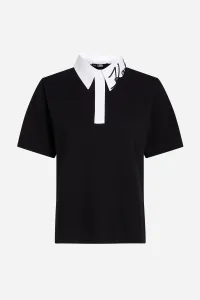 Tričko Karl Lagerfeld Karl Signature Polo Black