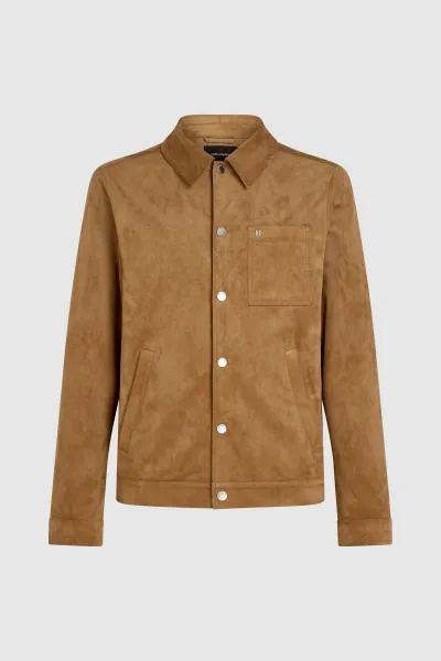 Bunda Karl Lagerfeld Faux Suede Jacket Otter