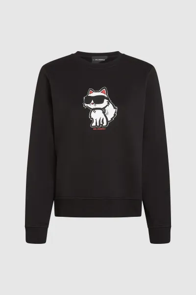 Mikina Karl Lagerfeld Ikon Sketch C Sweatshirt Black