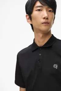 Tričko Karl Lagerfeld Ikon Jersey Sslv Polo Black