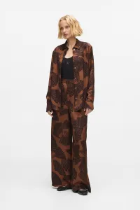 Blúzka Karl Lagerfeld Printed Fluid Blouse Graphic Fan Friar Brown