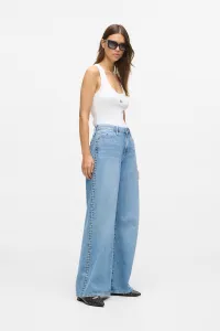 Džínsy Karl Lagerfeld Stud Detail Denim Pants Light Blue Denim