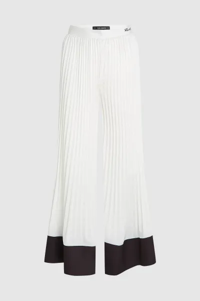 Nohavice Karl Lagerfeld Pleated Fluid Pants Pristine