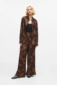 Nohavice Karl Lagerfeld Printed Fluid Pants Graphic Fan Friar Brown