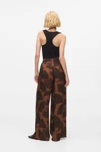 Nohavice Karl Lagerfeld Printed Fluid Pants Graphic Fan Friar Brown