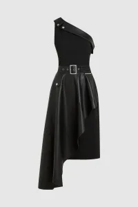 Šaty Karl Lagerfeld Biker Detail Dress Black