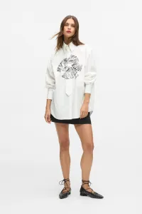 Košeľa Karl Lagerfeld Poplin Tie Shirt White