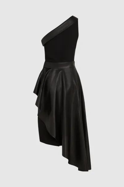 Šaty Karl Lagerfeld Biker Detail Dress Black