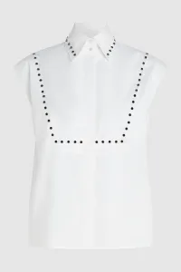 Košeľa Karl Lagerfeld Stud Detail Poplin Shirt White