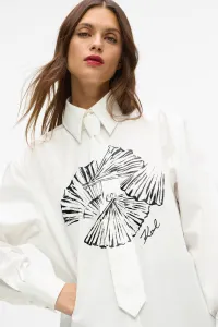 Košeľa Karl Lagerfeld Poplin Tie Shirt White