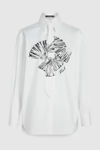 Košeľa Karl Lagerfeld Poplin Tie Shirt White