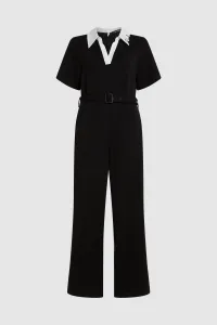 Overal Karl Lagerfeld Signature Collar Jumpsuit Black