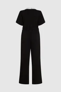 Overal Karl Lagerfeld Signature Collar Jumpsuit Black