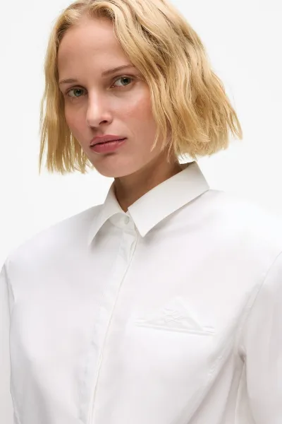 Košeľa Karl Lagerfeld Fashion Poplin Shirt White