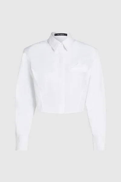 Košeľa Karl Lagerfeld Fashion Poplin Shirt White