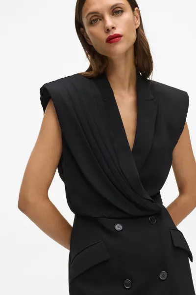 Šaty Karl Lagerfeld Fashion Blazer Dress Black