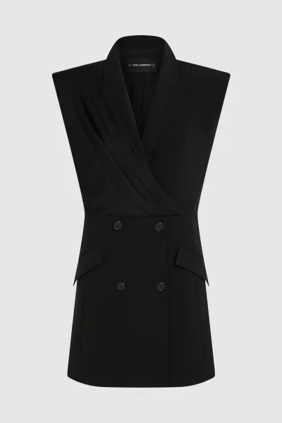 Šaty Karl Lagerfeld Fashion Blazer Dress Black