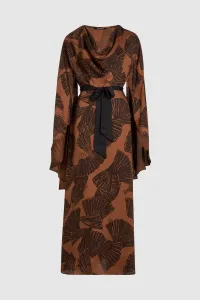 Šaty Karl Lagerfeld Printed Fluid Kaftan Graphic Fan Friar Brown