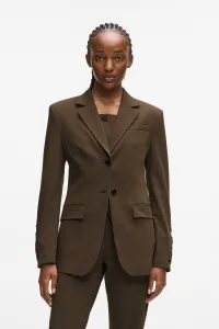 Sako Karl Lagerfeld Snap Detail Fashion Blazer Java