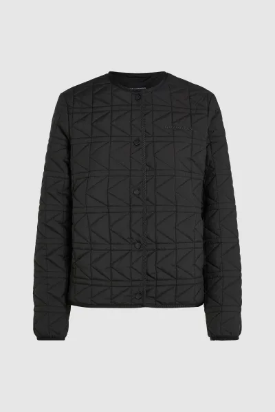 Bunda Karl Lagerfeld K Quilt Lightweight Jacket Black