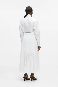 Šaty Karl Lagerfeld Pleated Fashion Shirt Dress White
