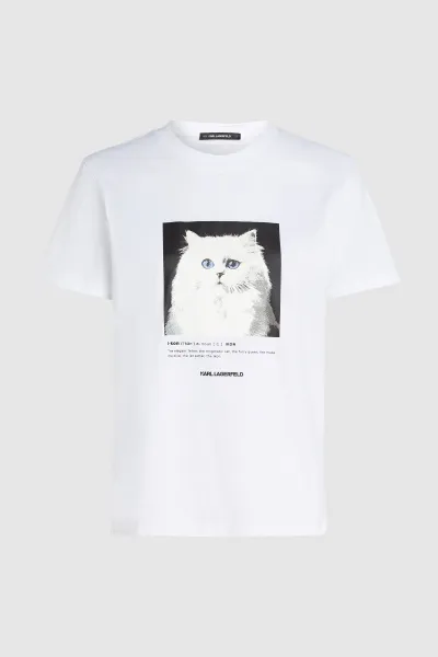 Tričko Karl Lagerfeld Portrait T-Shirt White