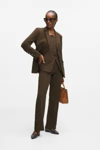Sako Karl Lagerfeld Snap Detail Fashion Blazer Java