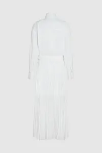 Šaty Karl Lagerfeld Pleated Fashion Shirt Dress White