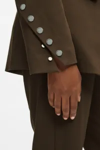 Sako Karl Lagerfeld Snap Detail Fashion Blazer Java