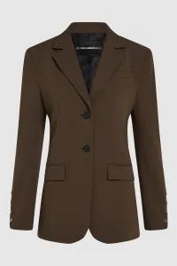 Sako Karl Lagerfeld Snap Detail Fashion Blazer Java