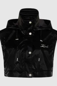 Kabát Karl Lagerfeld Transformable Coat Black